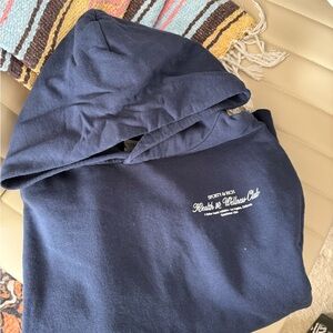 Sporty & Rich Navy Hoodie with Logo
